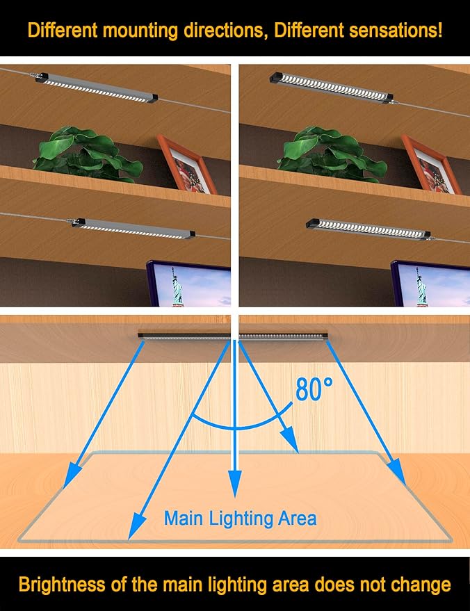 EBD LED Shelf Lights for Bookshelf Display Case Kitchen Counter Bar 4-Way 48” - Image 7