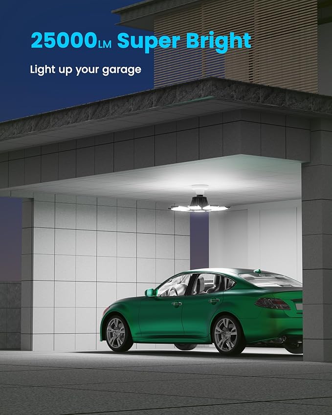 Kryoza Motion Sensor Garage Light, 25000LM Motion Sensor Shop Light - Image 4