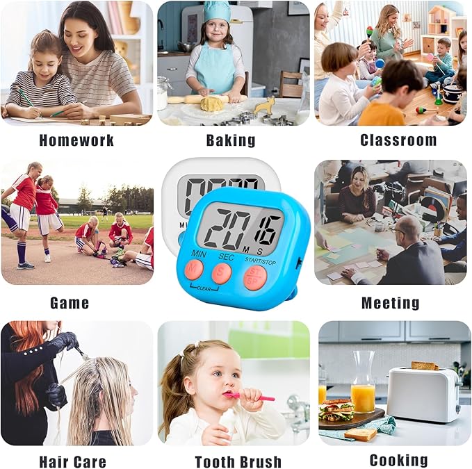 ZILLEEN Classroom Timer for Kids Teachers 4 Pack Digital Timers - Image 6