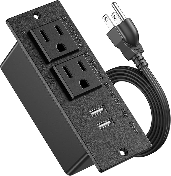 Jgstkcity Conference Recessed Power Strip Socket 9.8Ft Cord, Furniture Flush by Jgstkcity