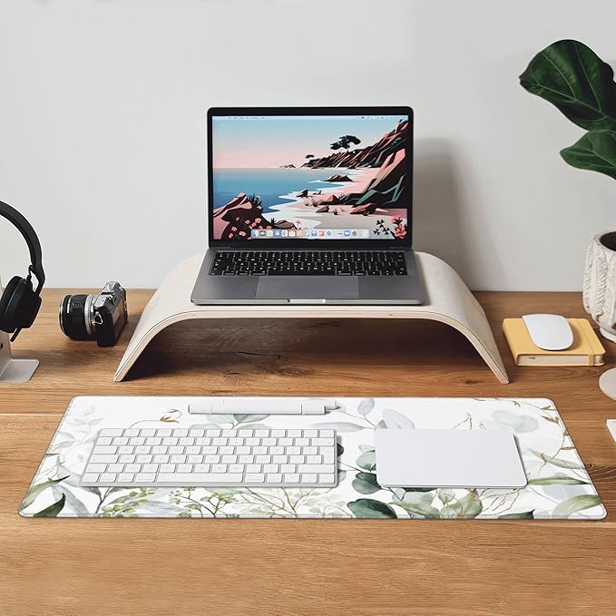 Green Gold Leaves and Branches Extended Big Mouse Pad Large, XL Gaming Mouse - Image 9