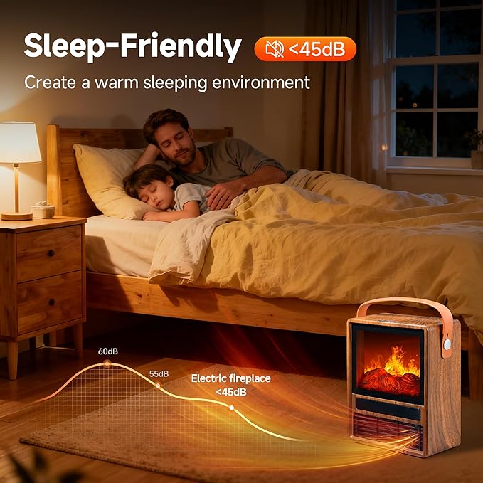 FLAME&SHADE Portable Electric Fireplace Heater - Image 5