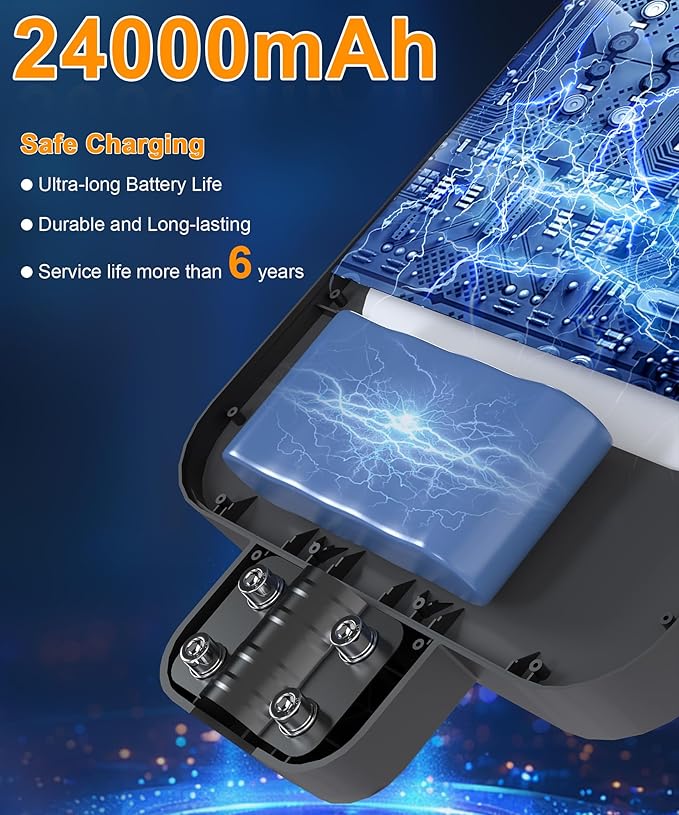 JAYNLT X-10000W Solar Street Lights Outdoor, Ultra-Large 6500K Commercial - Image 5