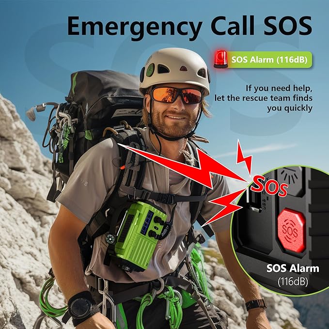 Mesqool Emergency Radio 5 Way Powered, 5000mAh/18500mWh Survival Solar Hand - Image 6
