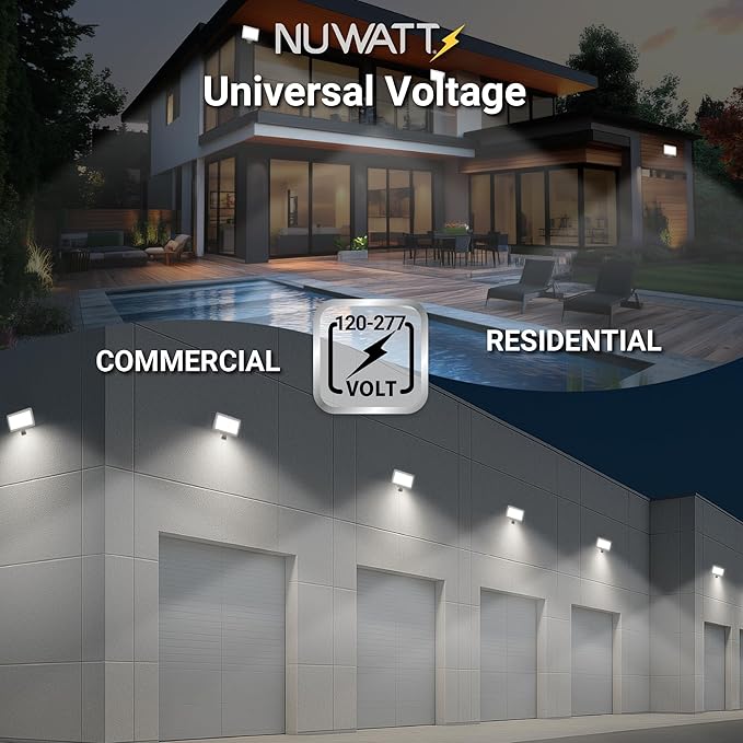 NUWATT 30W LED Flood Light, 3CCT 3000K/4000K/5000K Selectable, IP65 Waterproof - Image 8
