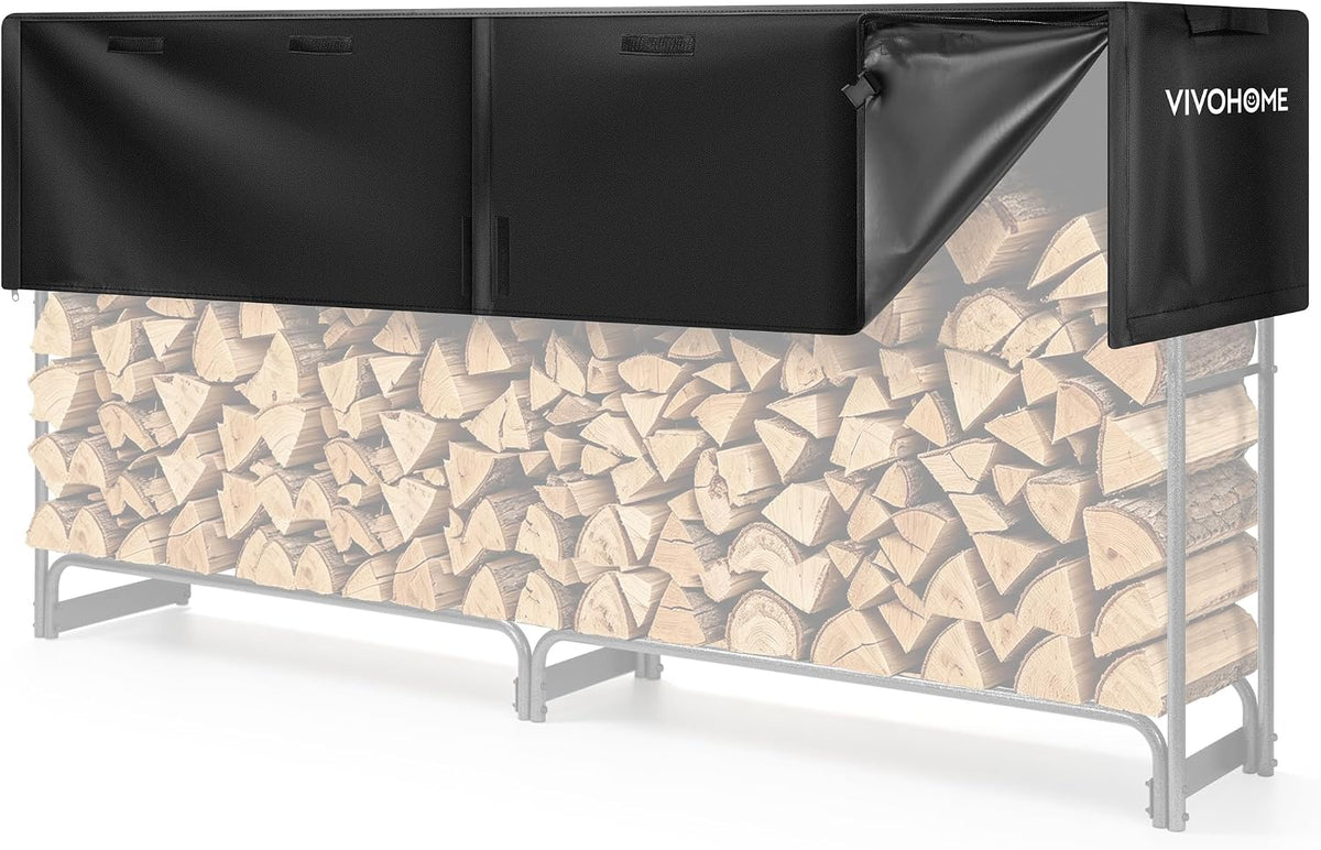 vivohome 8ft waterproof log rack cover, main product view