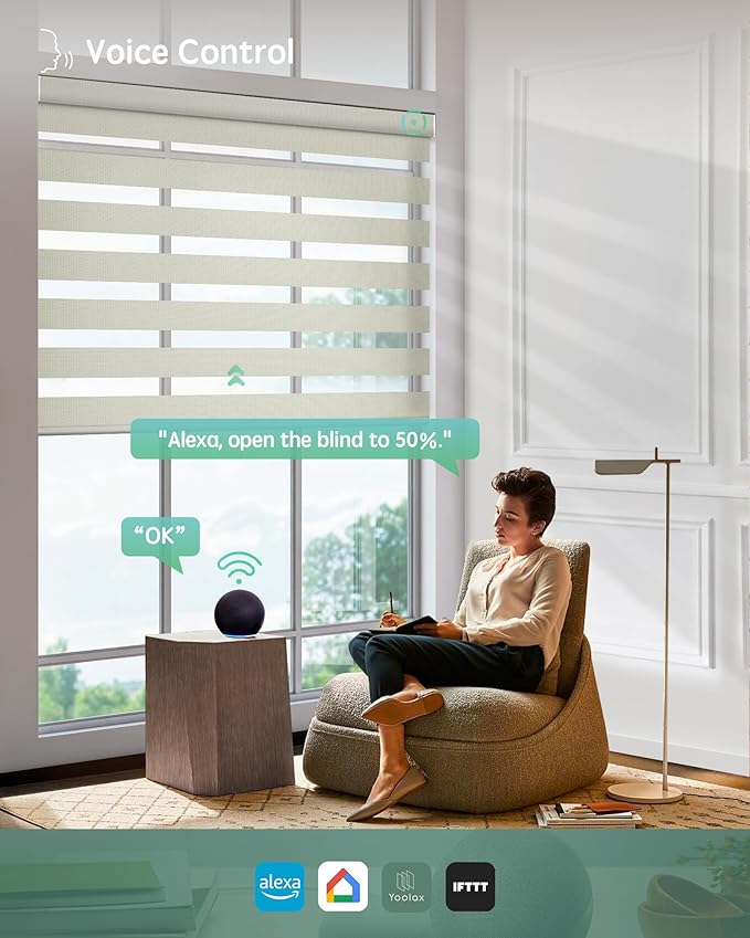 Yoolax Motorized Zebra Blinds Compatible - Image 3