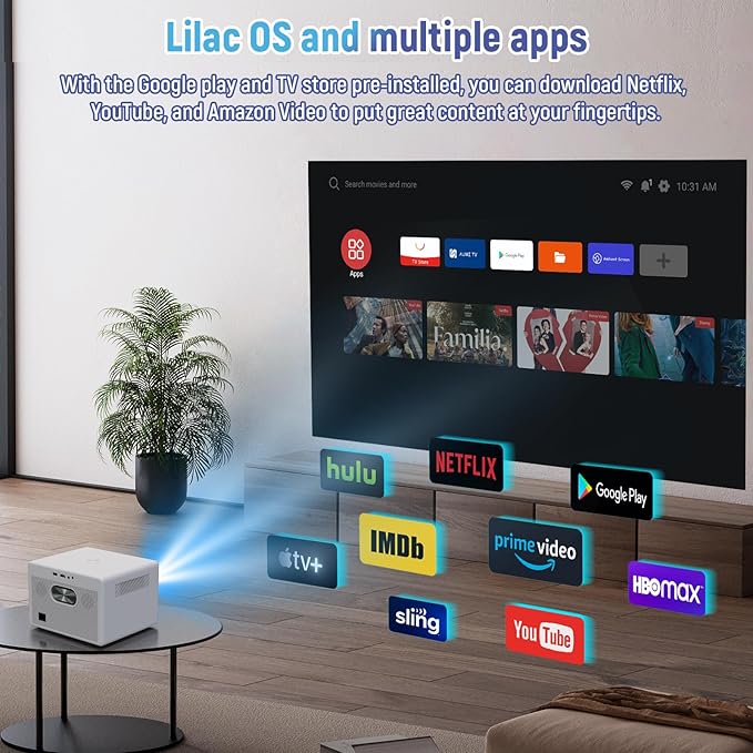 Projector with WiFi and Bluetooth｜3 Years Protection｜2000ANSI Native 1080P/4K - Image 5