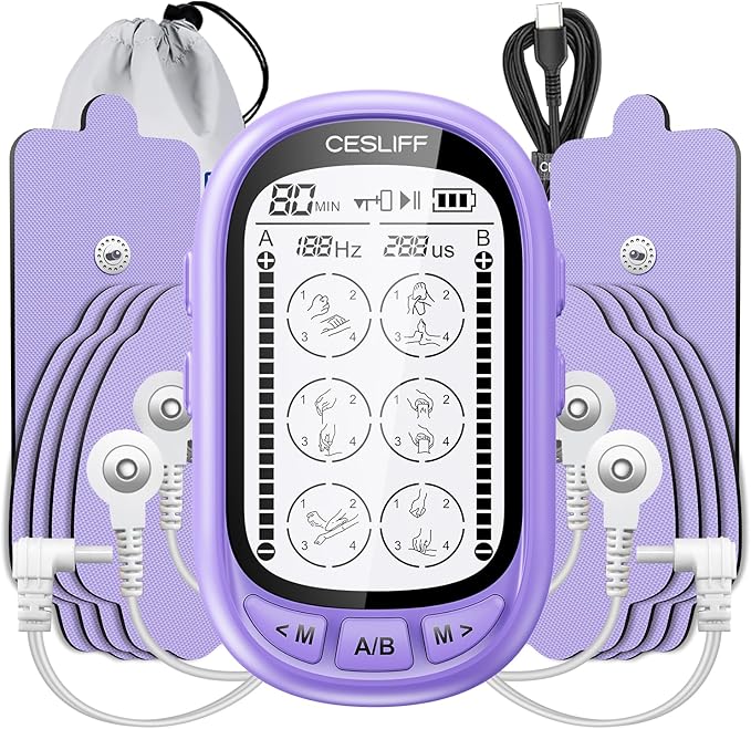 Dual Channel TENS EMS Unit TENS & PMS Unit by CESLIFF