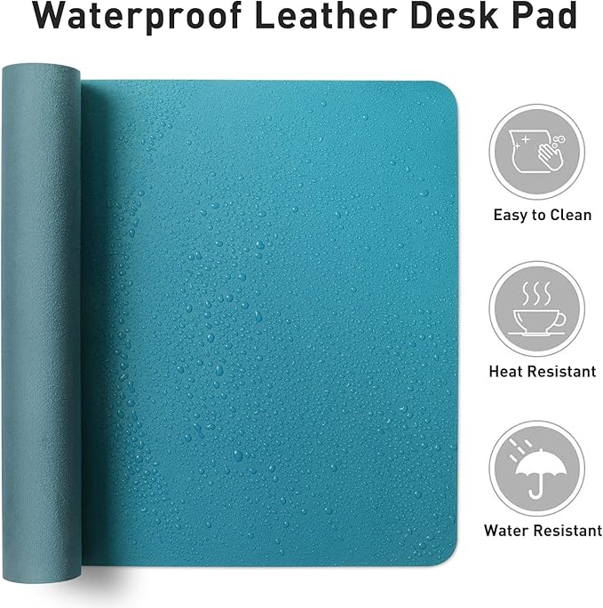 Aothia Leather Desk Pad Protector, Mouse Pad, Office Desk Mat, Non-Slip PU - Image 6