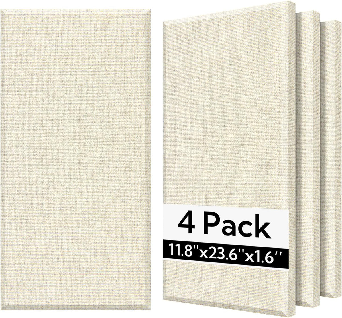 Olanglab Fiberglass Acoustic Wall Panels 4 Pack, 11.8'' x 23.6'' Sound Panels