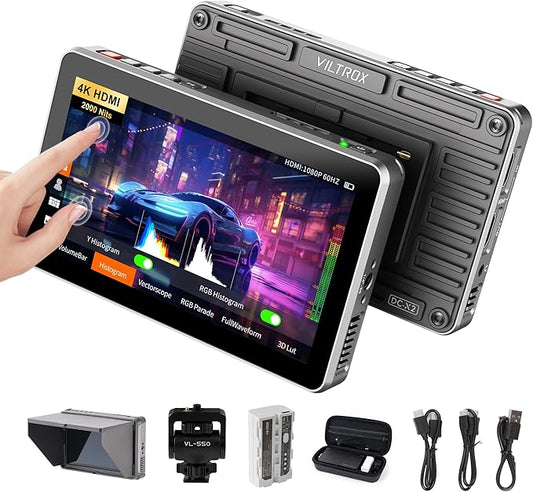 VILTROX DC-X2 Touchscreen Camera Field Monitor, 2000 Nits 6 inch On Camera by ViltroxOfficial