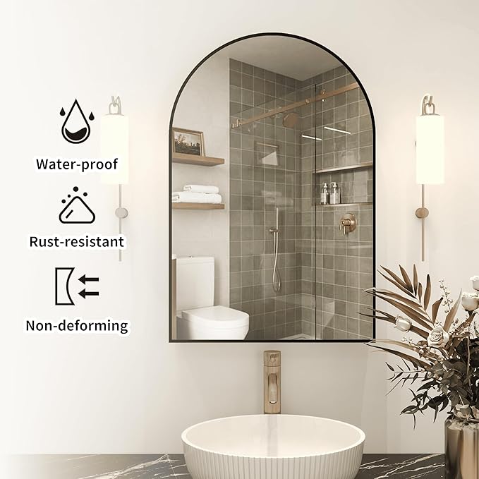 Arched Medicine Cabinet with Mirror, Bathroom Medicine Cabinet with Mirror Wall - Image 7