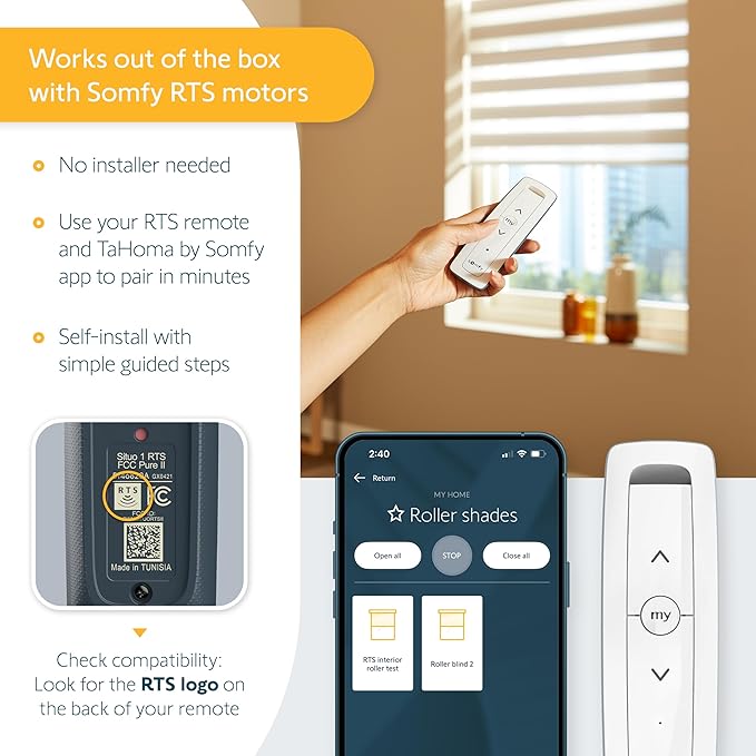 Somfy TaHoma Switch Hub for RTS Motors – App & Voice Control – Scenes & - Image 3