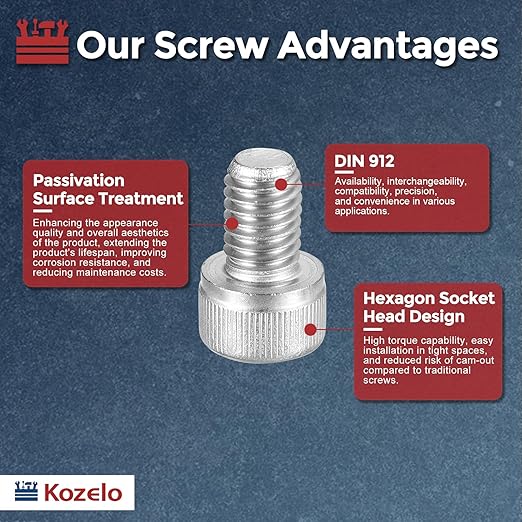Kozelo 25pcs Socket Head Cap Screws - Image 3