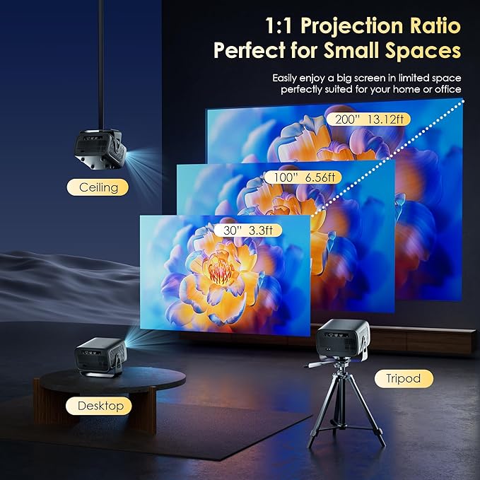 ZENTALITY Projector with WiFi and Bluetooth, Electric Focus & Vertical Keystone - Image 6