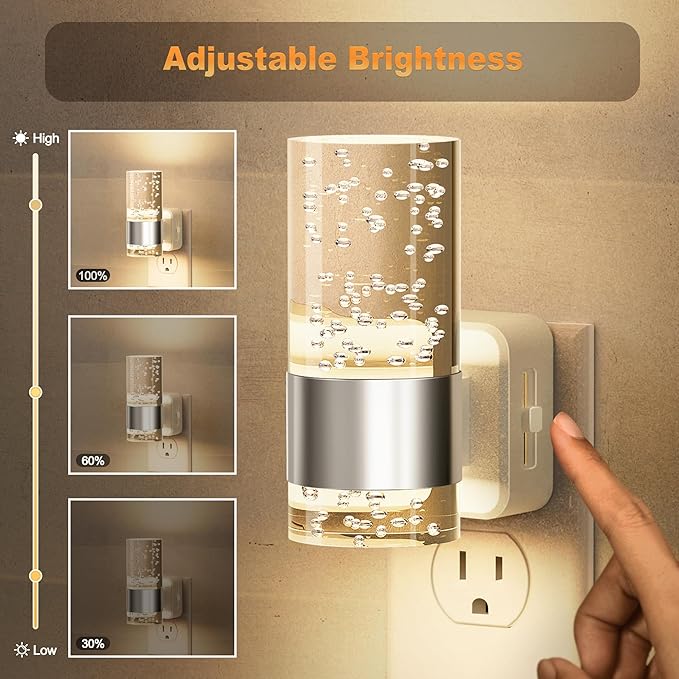 JandCase Night Light, Night Lights Plug into Wall, 3000K Warm White LED - Image 2