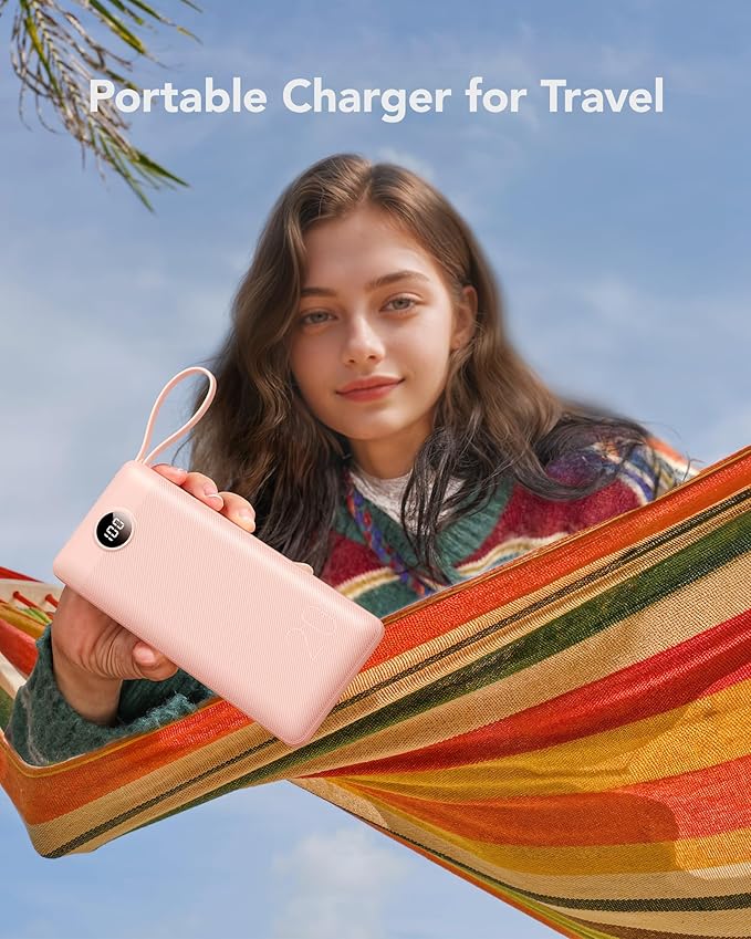 VRURC Portable Charger, 20000mAh Power Bank Fast Charging, Built-in Micro & USB - Image 8