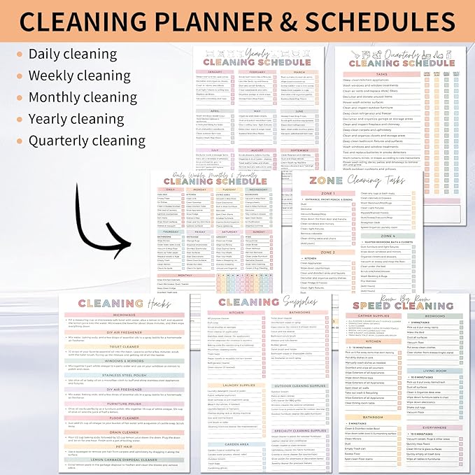 ADHD Cleaning Planner‌, Cleaning Plan Schedule and Checklist‌ - Image 5