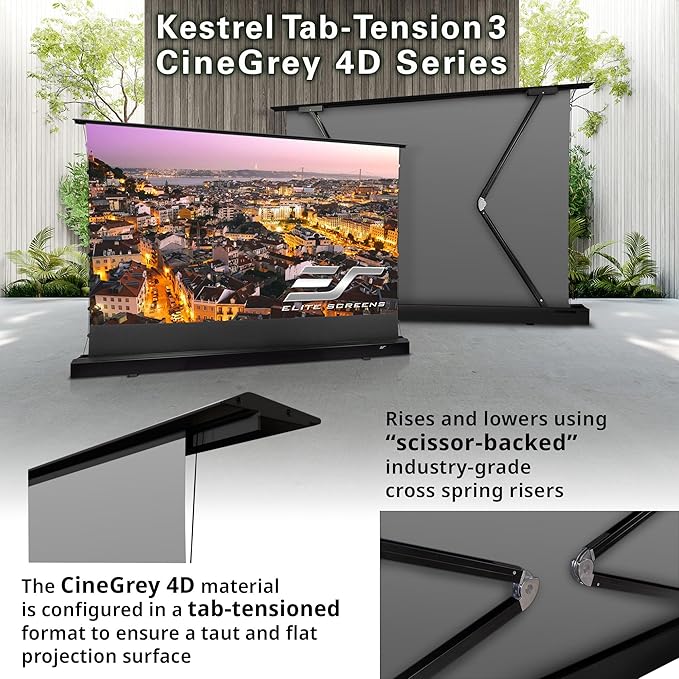 Elite Screens Kestrel Tab-Tension 3 CineGrey 4D, 122 inch 16:9, Standard Throw - Image 7