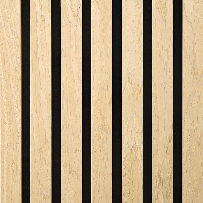 HOMCOM 4 Pack 3D Acoustic Panels, Wood Slat Wall Paneling - Image 9
