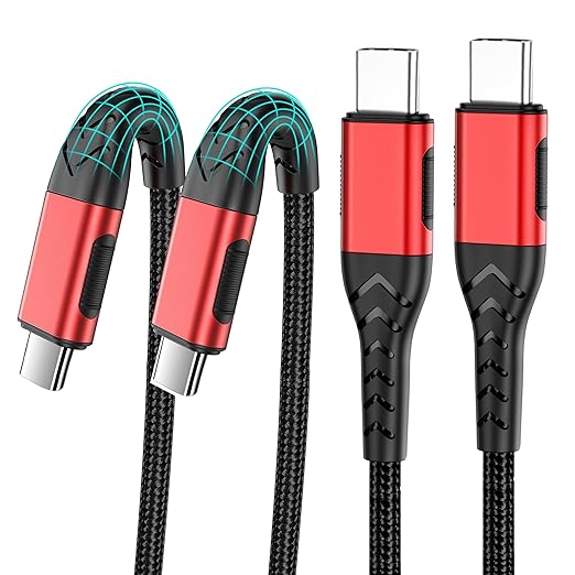 Durcord 2Pack 10ft USB C to USB C Cable, 100W Fast Charging, Compatible by Durcord