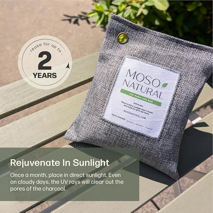 Moso Natural Air Purifying Bag 200g | HGTV Editor's Pick | Premium Bamboo - Image 9