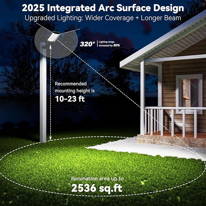MMKT Solar Lights Outdoor, 8000W 3 Color Solar Street Lights, Commercial Solar - Image 5