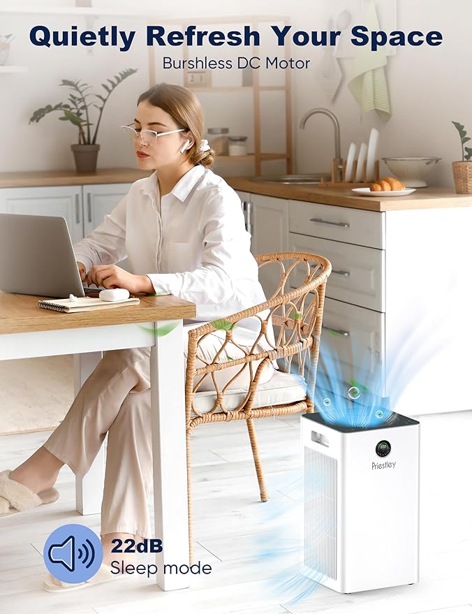 Priestley Air Purifiers for Home Large Room up to 1500 sq ft, Smart Control Air - Image 5