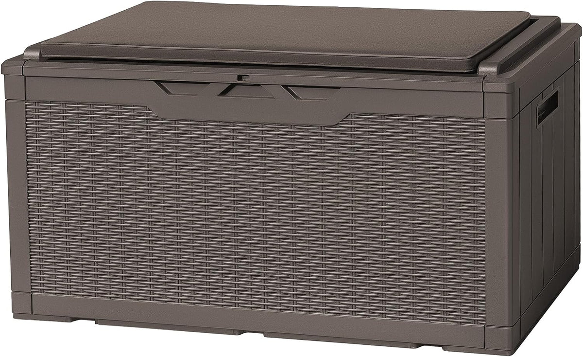flamaker 105 gallon deck box waterproof, outdoor storage, main product view