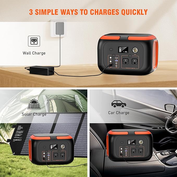 SinKeu Portable Power Station 600W, 296Wh/80000mAh Backup Lithium Battery Pack - Image 4