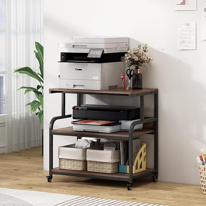 Fannova 32.3" Wide Extra Large Printer Stand, 3 Tier Printer Table - Image 7