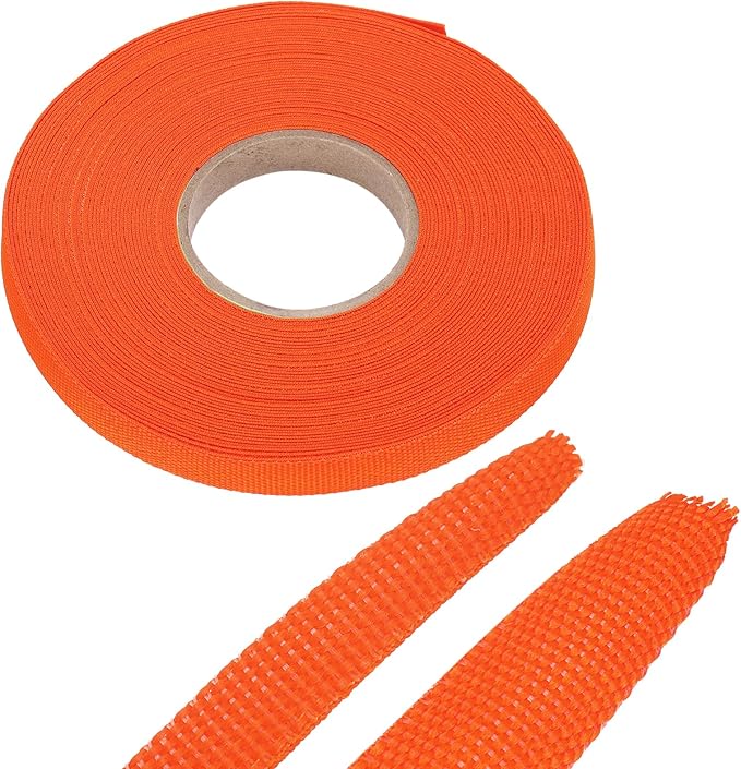 MECCANIXITY Braided Cable Sleeves Heat Shrinkable Fabric Sleeving, 5/16" 60ft by MECCANIXITY