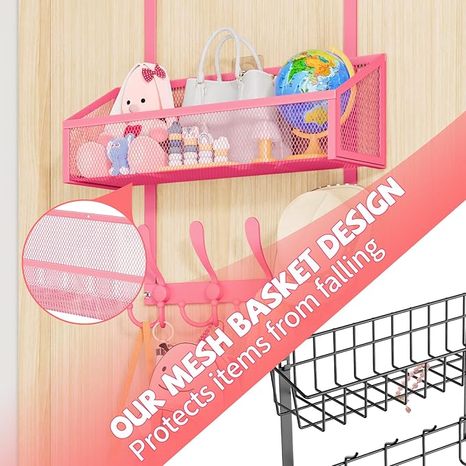Kaiferty Over The Door Hooks Organizer, Coat Rack Over The Door Storage Hanger - Image 6