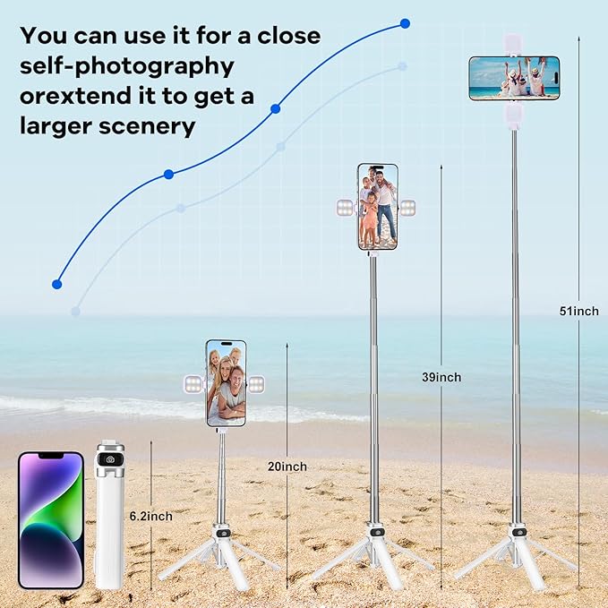 Mini Phone Tripod Stand, MQOUNY 38" Phone Tripod &Selfie Stick - Image 4