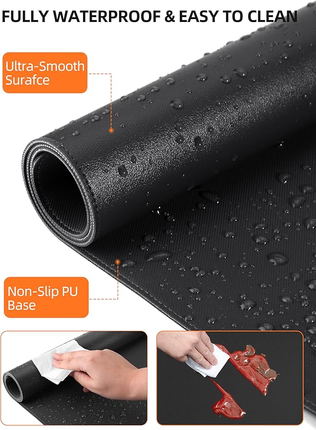 TopMade Mouse Pad with 15W Wireless Charging, XXL Large Leather Desk Mat - Image 5