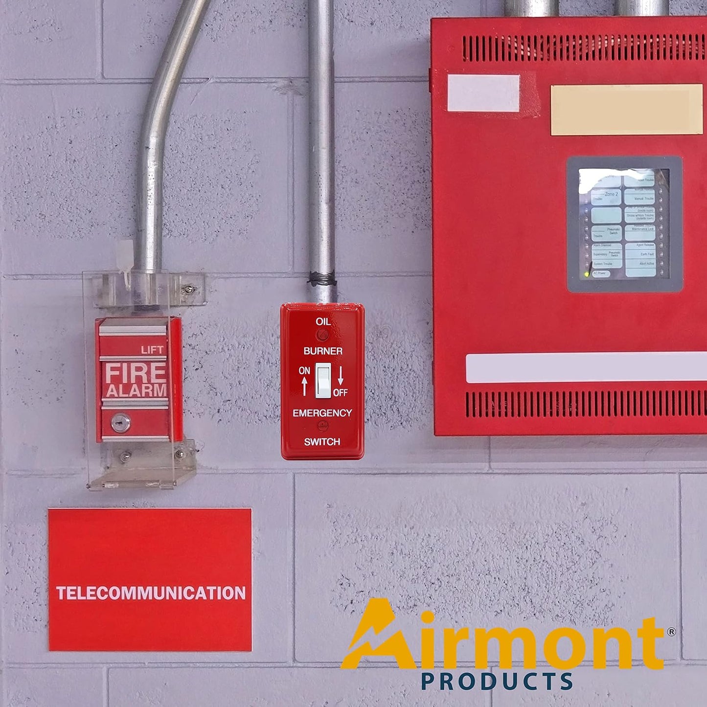 (Pack of Box and Cover) 4x2 Inch Utility Electrical Box, Outlet Box, Emergency Oil Shut-Off Toggle Switch Cover, Drawn Construction, Ten ½’’ Knockouts, Raised Ground, 1-7/8” Deep, 13 Cu. in. Capacity
