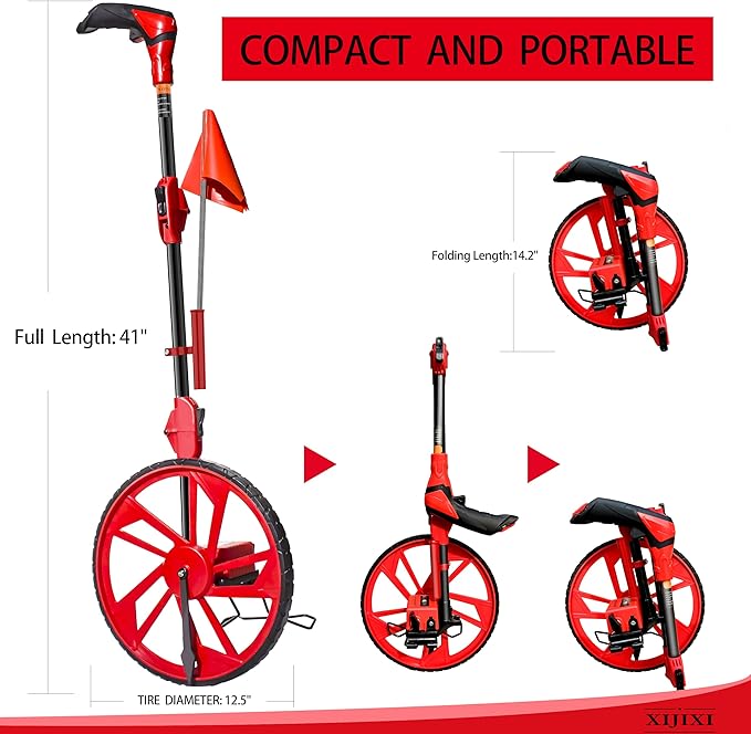 XIJIXI Distance Measuring Wheel in feet, Measure Wheel, Collapsible Rolling - Image 4