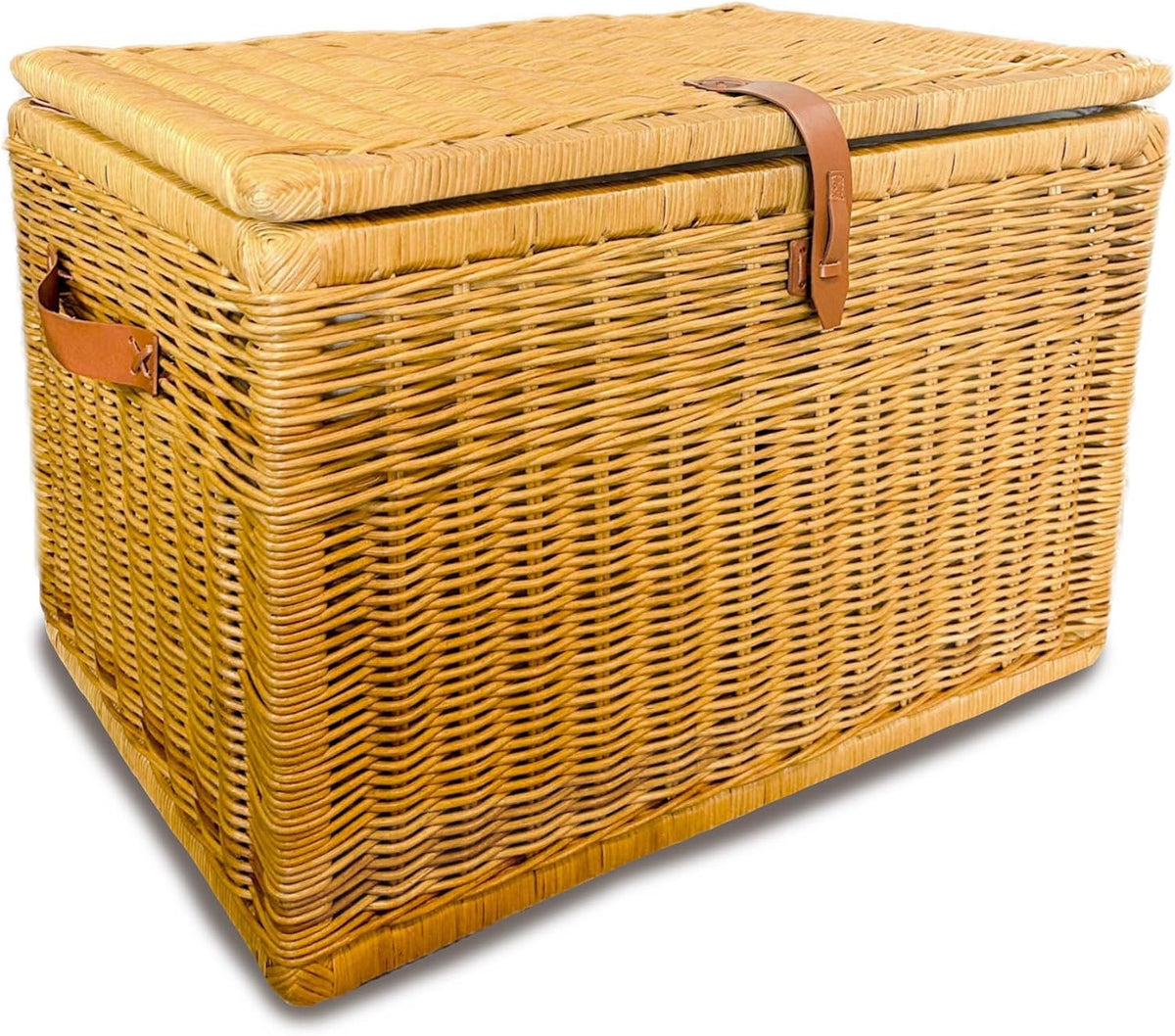 the basket lady deep wicker storage trunk, xl, main product view
