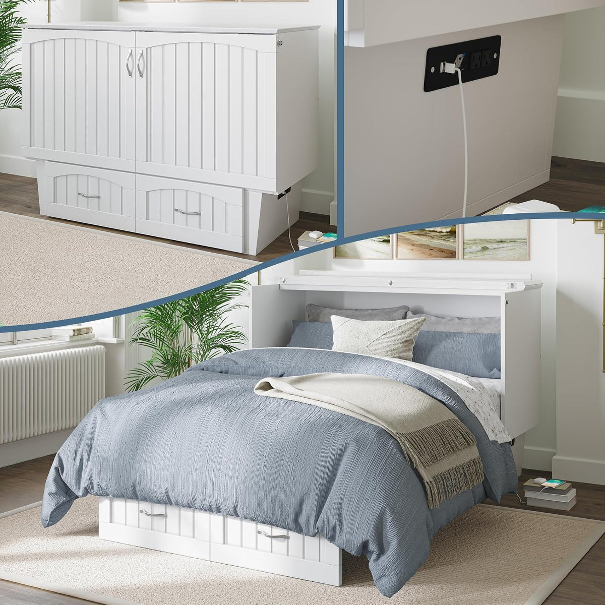 afi, nantucket murphy bed chest full with 6", main product view