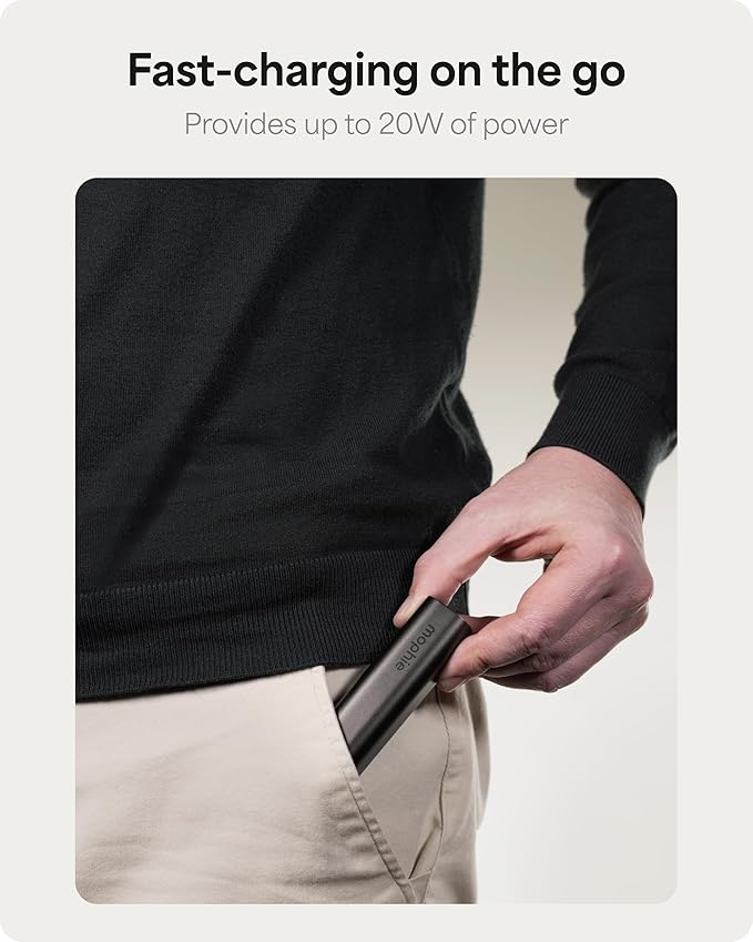 Mophie Powerstation Fast 5, 000mAh Power Bank | Fast and Portable | 20W - Image 4