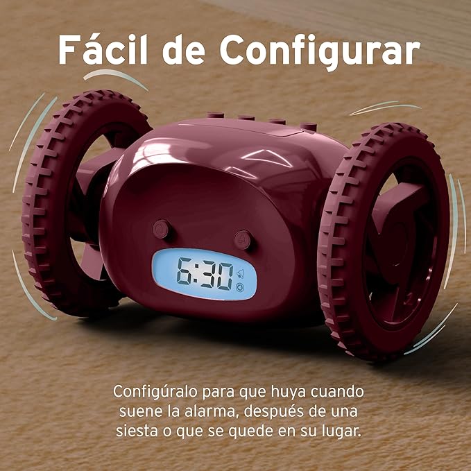 CLOCKY Extra Loud Alarm Clock for Heavy Sleepers on Wheels Rolls Runs Away - Image 3