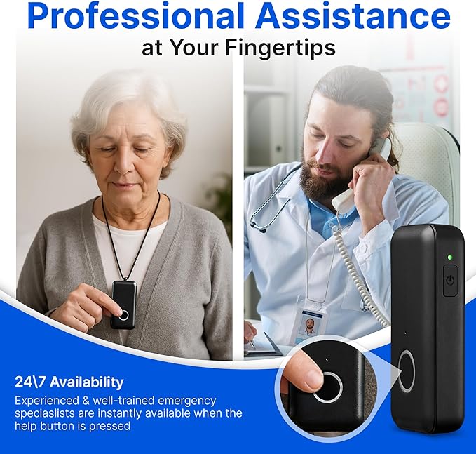Home&Wellness Senior Safety Gemini Go Anywhere Medical Alert Device Button - Image 5