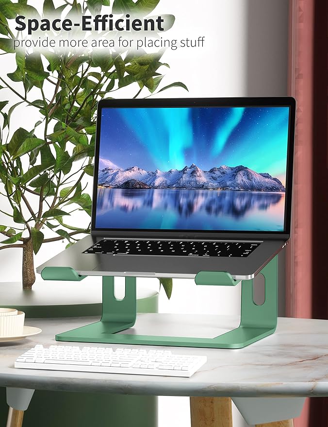 SOUNDANCE Laptop Stand, Aluminum Computer Riser, Ergonomic Laptops Elevator - Image 6