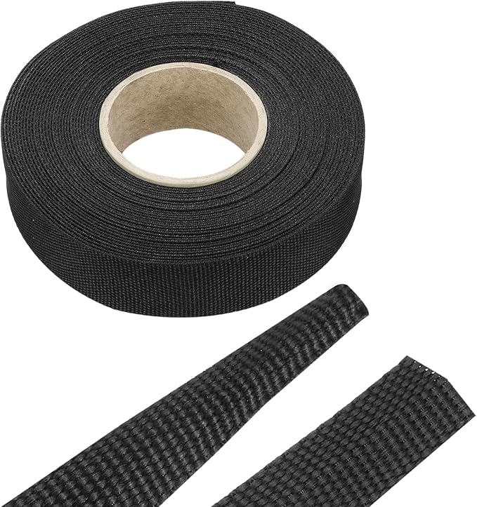 MECCANIXITY Braided Cable Sleeves Heat Shrinkable Fabric Sleeving, 7/8" 40ft by MECCANIXITY
