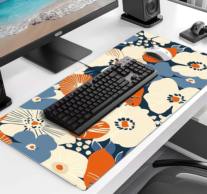 Cute Anime Flower Mouse Pad, Women's Office Desk Accessory Decoration, Expanded - Image 3
