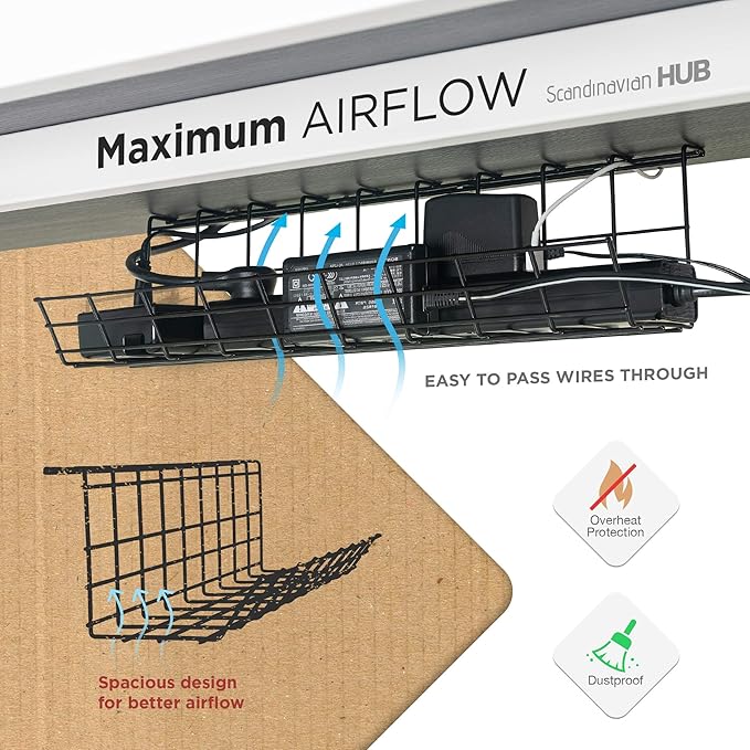 Under Desk Cable Management Tray, Cord Organizer - Image 8