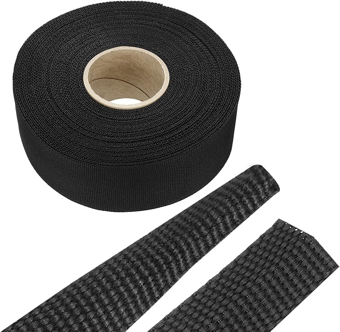 MECCANIXITY Braided Cable Sleeves Heat Shrinkable Fabric Sleeving, 1 3/8" 60ft by MECCANIXITY