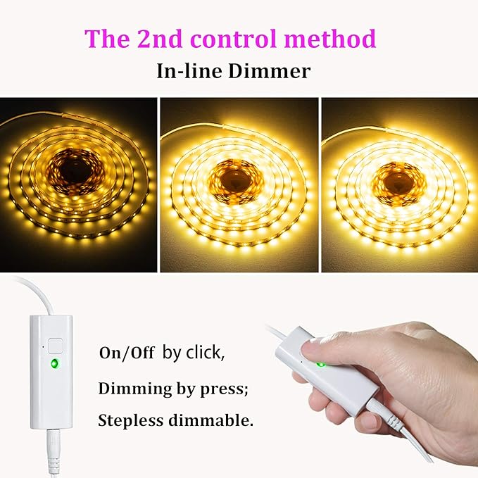 WOBANE Warm White LED Strip, Dimmable LED Light Strips - Image 3