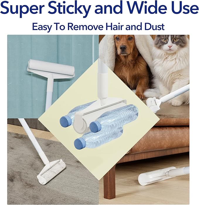 Large Lint Rollers for Carpet, 9.45'' Sticky Rollers for Floor - Image 6